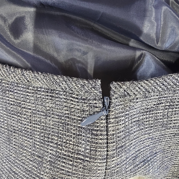 Le Suit Women’s Size 8 Blue Gray Textured Pencil Skirt Career Office Work Lined - Picture 5 of 9